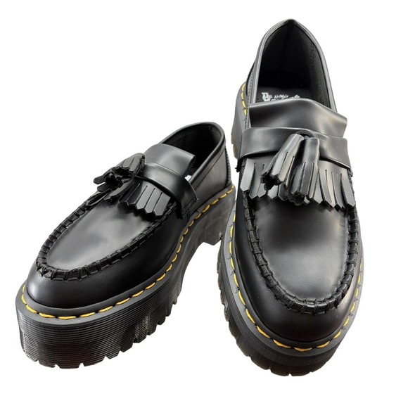 Dr. Martens Adrian Quad Black Platform Loafers Women's 10 Men's 9 New - Picture 8 of 8